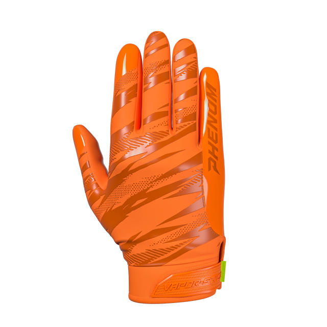 Phenom Elite VPS4 Pro Label adult football gloves — Pink team color with Battle Torn monochrome design