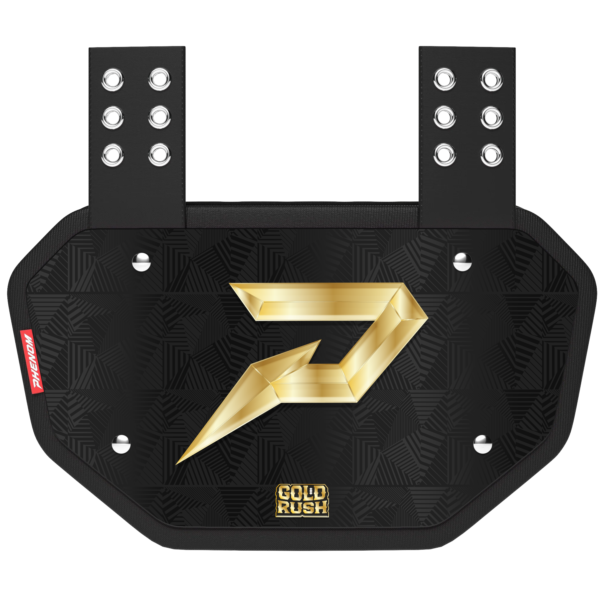 Gold Rush Black Football Back Plate | Phenom Elite – Phenom Elite