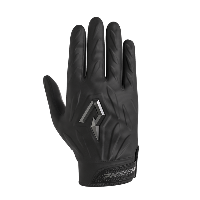 Phenom Elite Quantum Fierce black adult padded football gloves