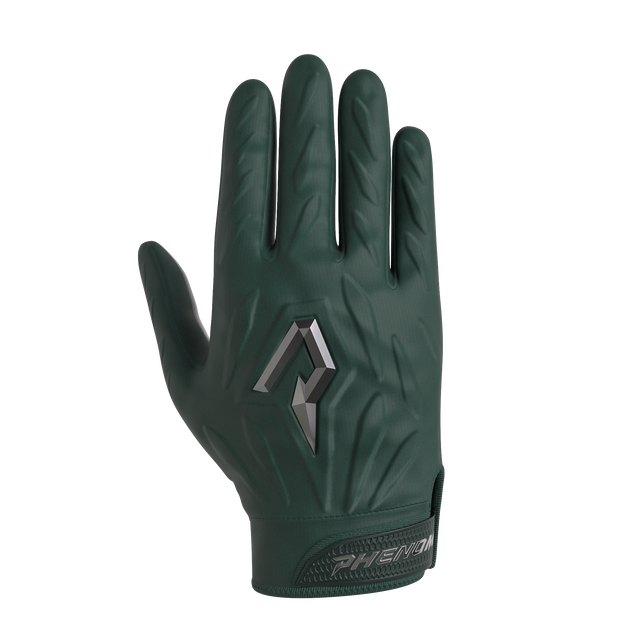 Phenom Elite Quantum Fierce dark green adult padded football gloves