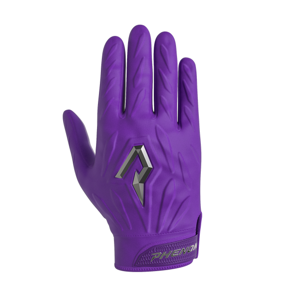 Phenom Elite Quantum Fierce purple adult padded football gloves
