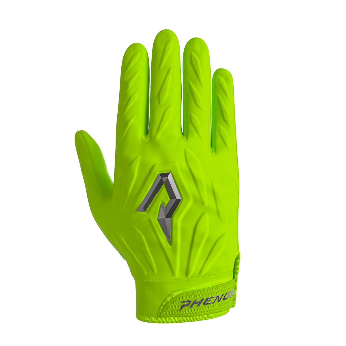 Phenom Elite Quantum Fierce slime green adult padded football gloves