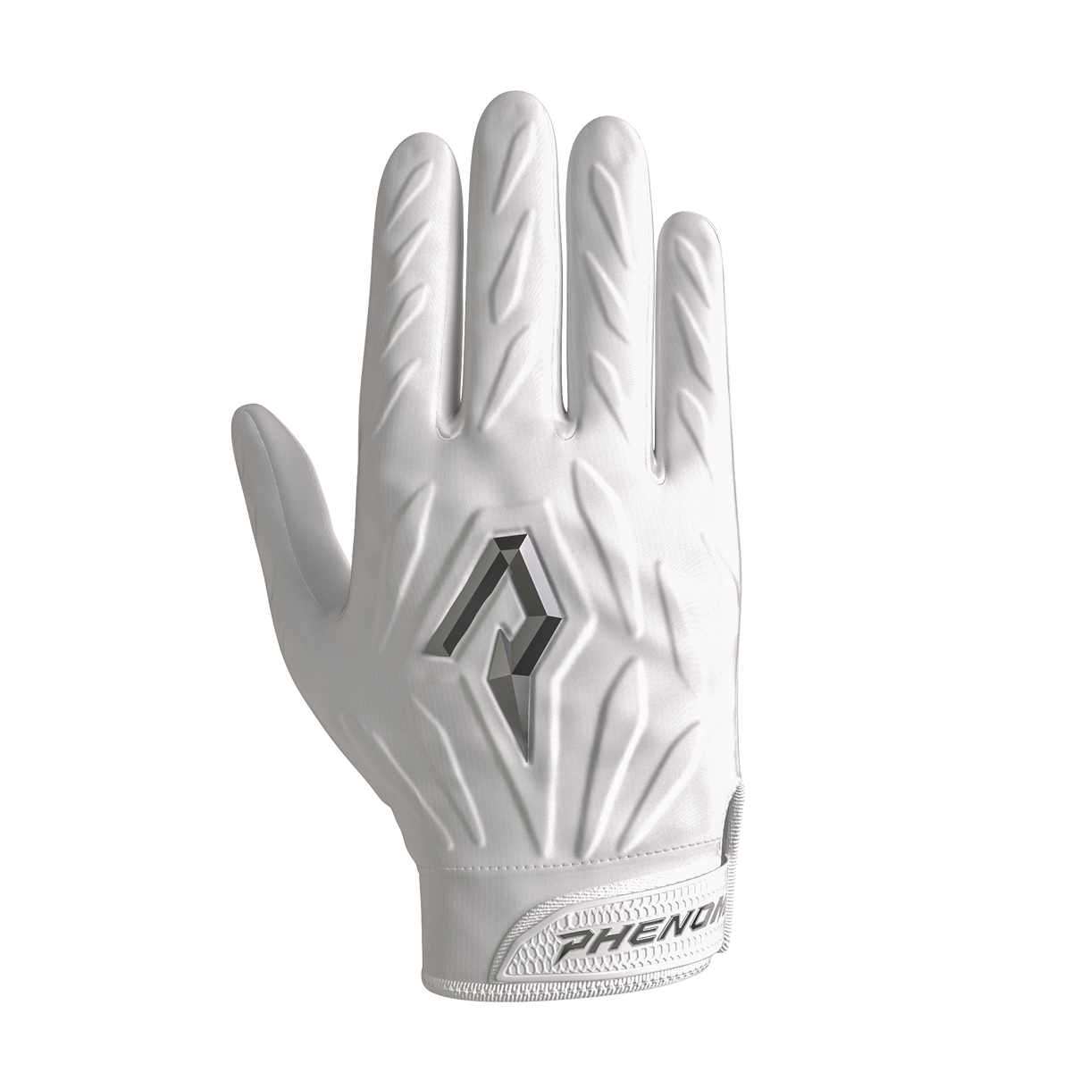 Phenom Elite Quantum Fierce white adult padded football gloves