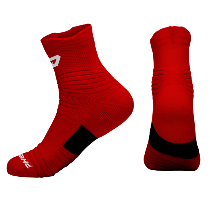 Quantum Knit Lite Quarter Performance Socks - Red