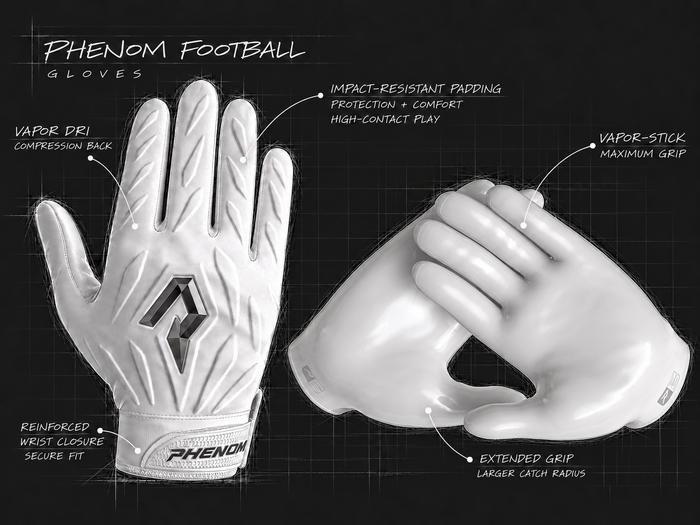 Inside the Lab: Quantum Fierce Padded Football Gloves, Youth to Adult