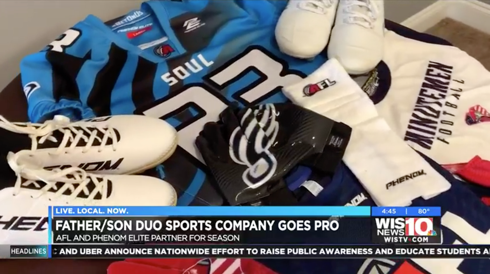 Columbia father-son duo take their sports apparel company to professional football