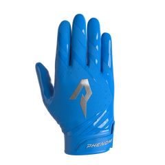 Phenom Elite Vapor-Stick adult football gloves — Columbia Blue team color