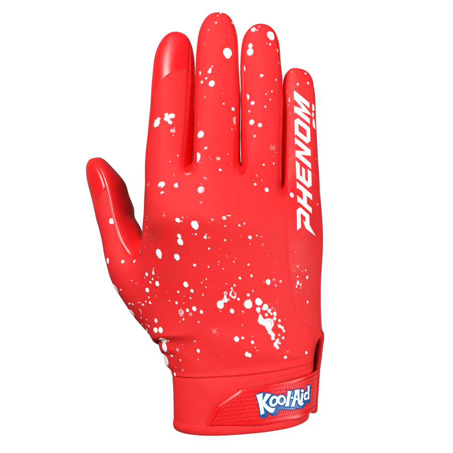 Phenom Elite x Kool-Aid™ “Cherry” Football Gloves | Vapor-Stick Phenom Elite x Kool-Aid™ “Cherry” Football Gloves | Vapor-Stick