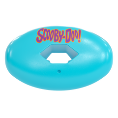 Phenom Elite x Scooby-Doo Hexa-Flow football mouthguard — licensed teal, orange, and purple Mystery Machine pattern