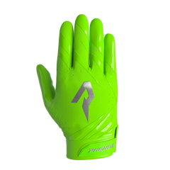 Phenom Elite Vapor-Stick youth football gloves — Slime Green team color