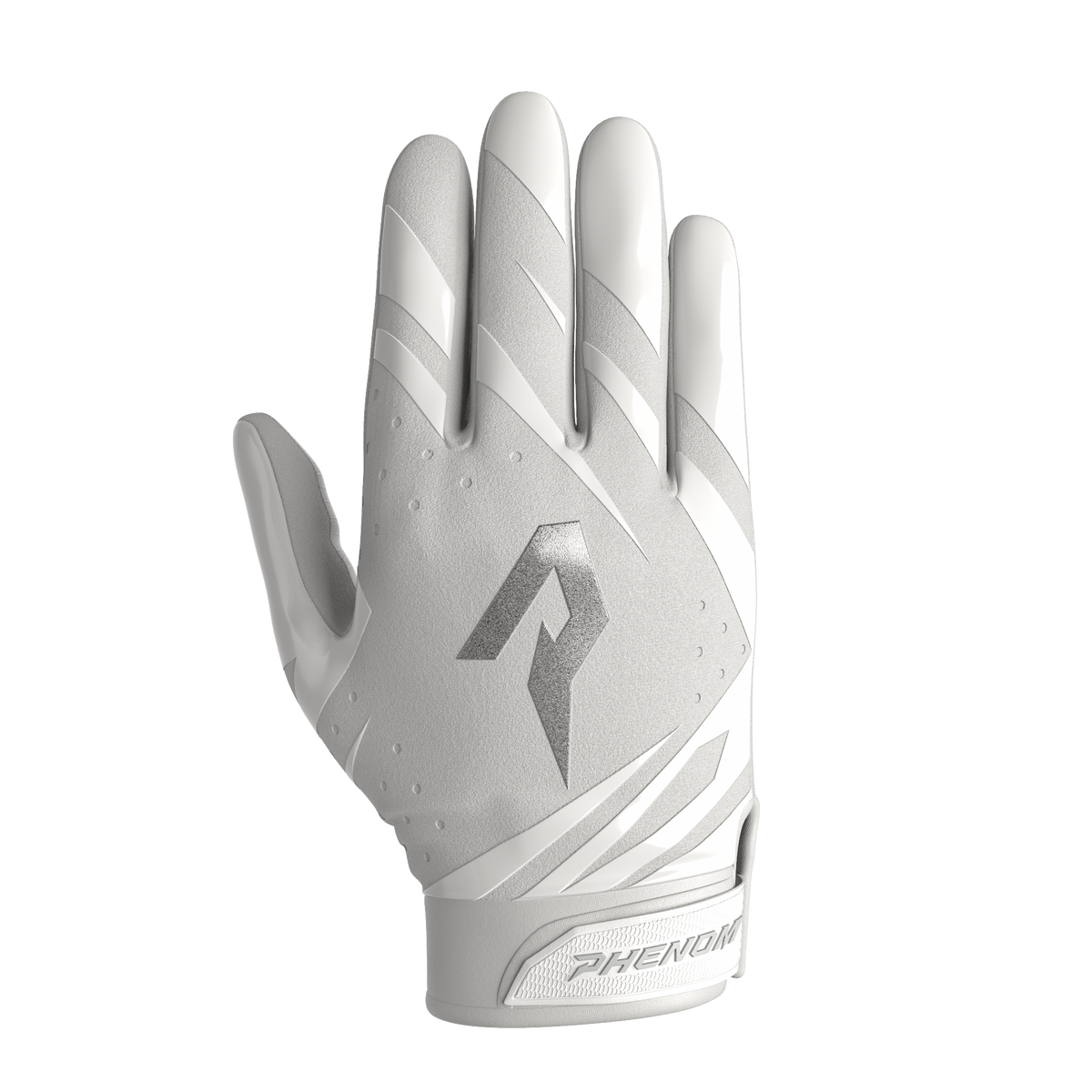 Phenom Elite Vapor-Stick adult football gloves — White team color