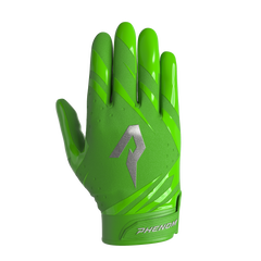 Phenom Elite Vapor-Stick adult football gloves — Kelly Green team color