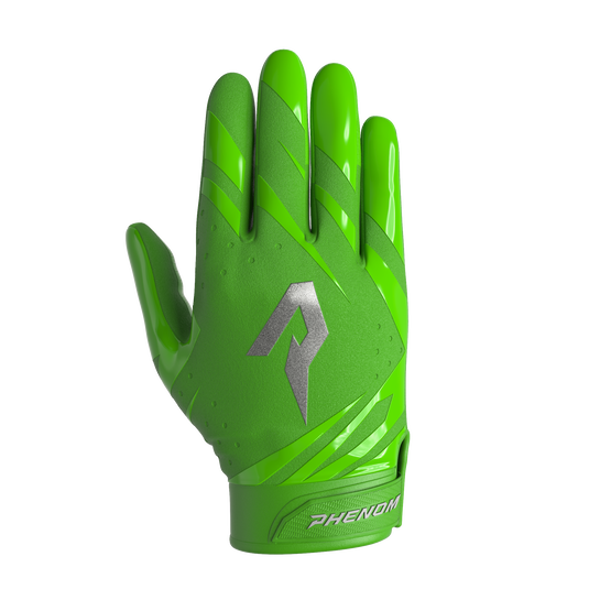 Phenom Elite Adult VPS5 Football Gloves, Slime Green / M