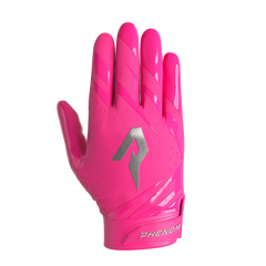 Phenom Elite Vapor-Stick youth football gloves — Pink team color