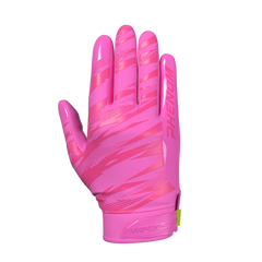Phenom Elite VPS4 Pro Label adult football gloves — Purple team color with Battle Torn monochrome design