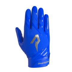 Phenom Elite Vapor-Stick adult football gloves — Royal Blue team color