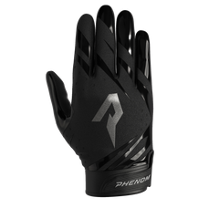 Phenom Elite Vapor-Stick youth football gloves — Black team color