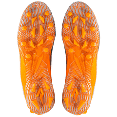 Phenom Elite Quantum Speed 2.0 orange football cleat — detail view