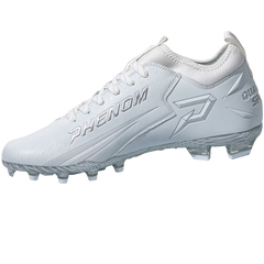 Phenom Elite Quantum Speed 2.0 white football cleat — detail view