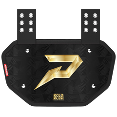 Phenom Elite Football Back Plate - Gold Rush Black