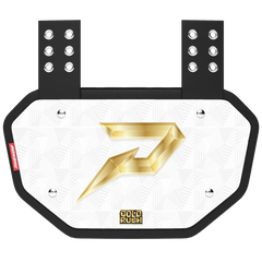 Phenom Elite Football Back Plate - Gold Rush White