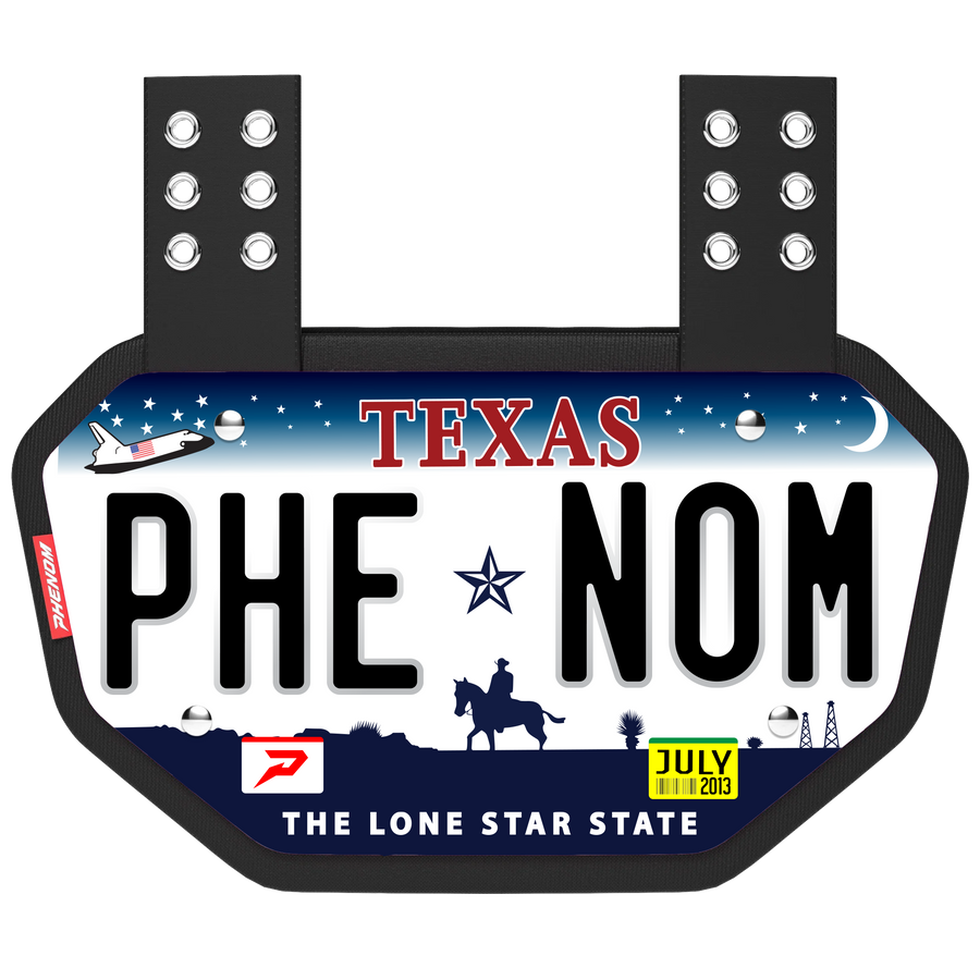 Phenom Elite Football Back Plate - Texas
