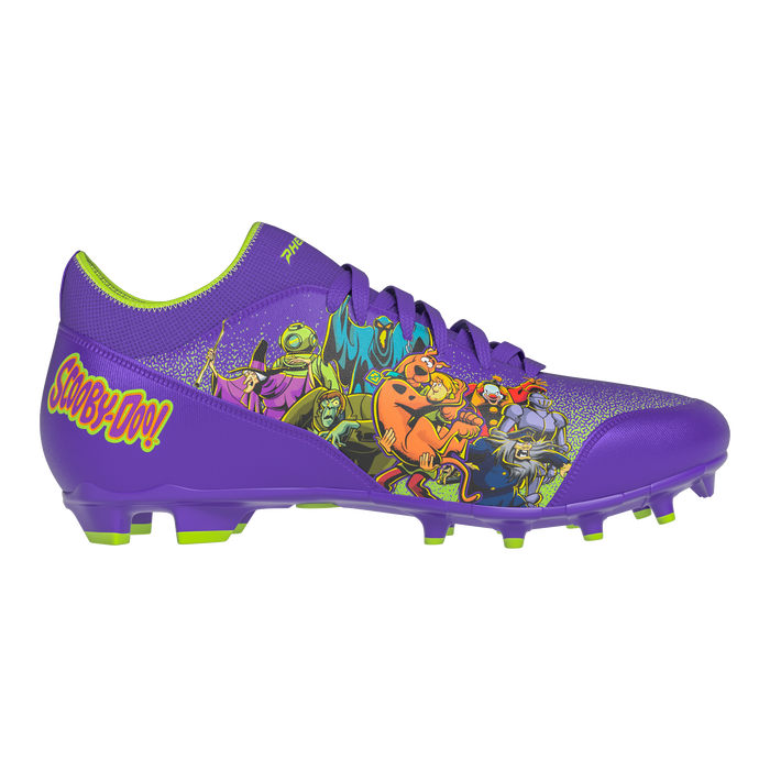 Scooby-Doo 'Unmasked' Purple Youth Football Cleats - Velocity 3.0 by Phenom Elite