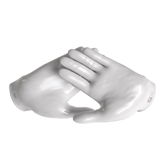 Phenom Elite Quantum Fierce white padded football gloves Vapor-Stick palms