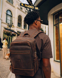 Phenom Elite Heritage Leather Backpack - Coffee