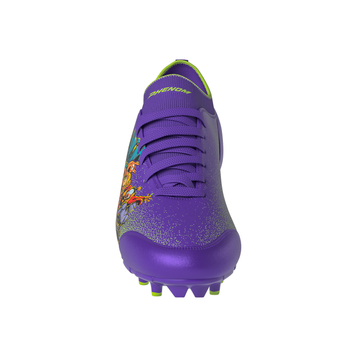 Scooby Doo Unmasked Purple Football Cleats Velocity 3.0 by Phenom Phenom Elite Brand