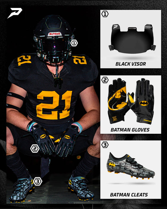 The Batman Football Gloves - VPS1 by Phenom Elite — Phenom Elite Brand