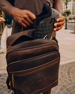 Phenom Elite Heritage Leather Backpack - Coffee