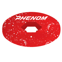 Phenom Elite Hexa-Flow Cherry football mouthguard — bold Phenom red design matching the Kool-Aid Cherry colorway