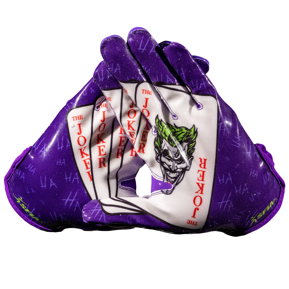 Purple and white football gloves online