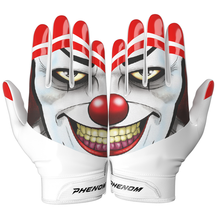 Phenom Elite Face Football Gloves Clown Football Gloves VPS3 By