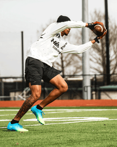 Quantum Energy Flag Football Cleats - Columbia Blue & Slime