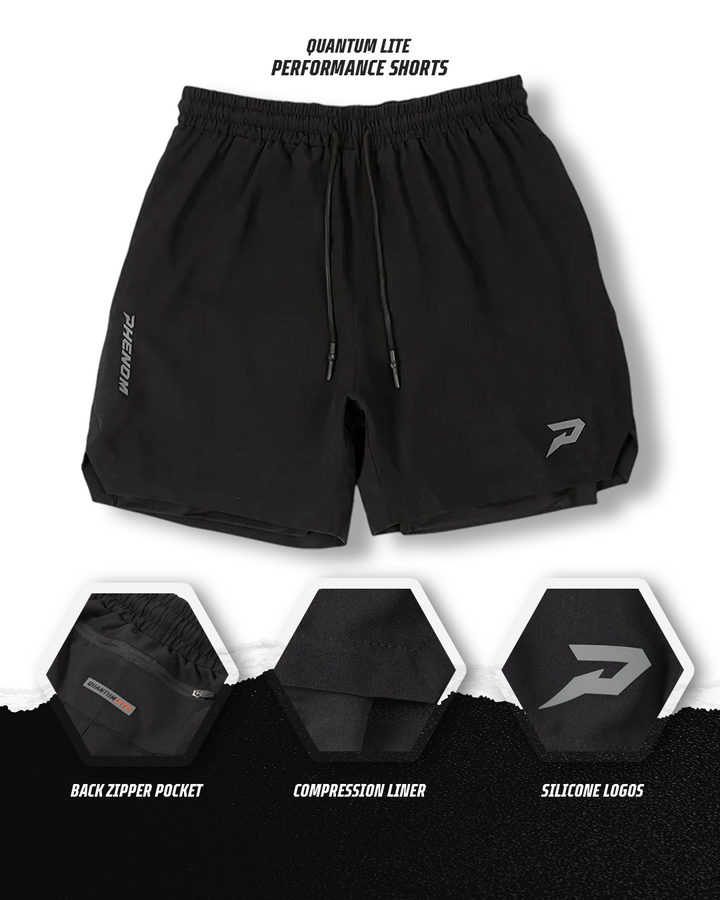 Quantum Lite Performance Shorts 2.0 - Black