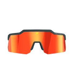 Phenom Focus Heat Wave sport sunglasses, side profile with orange frame