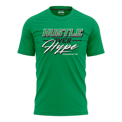 Hustle Over Hype Retro Kelly Green Graphic Tee