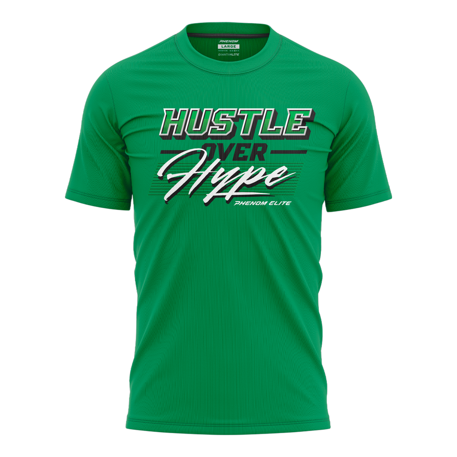 Hustle Over Hype Retro Kelly Green Graphic Tee