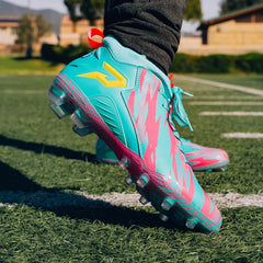Phenom Elite Kool-Aid Sharkleberry Fin football cleat lifestyle photo — cleats with packet 2