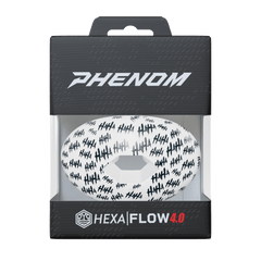 Phenom Elite Hexa-Flow Haha football mouthguard — packaged box shot, black-and-white Haha pattern