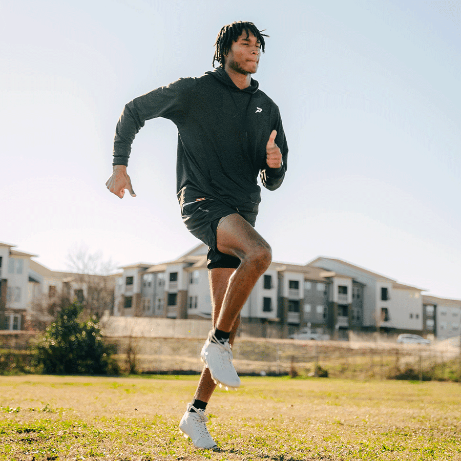 Nano Fleece Short Sleeve Performance Hoodie – Heather Black | Youth & Adult