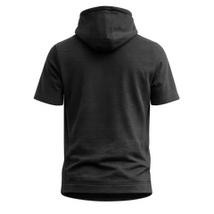 Nano Fleece Short Sleeve Performance Hoodie – Heather Black | Youth & Adult