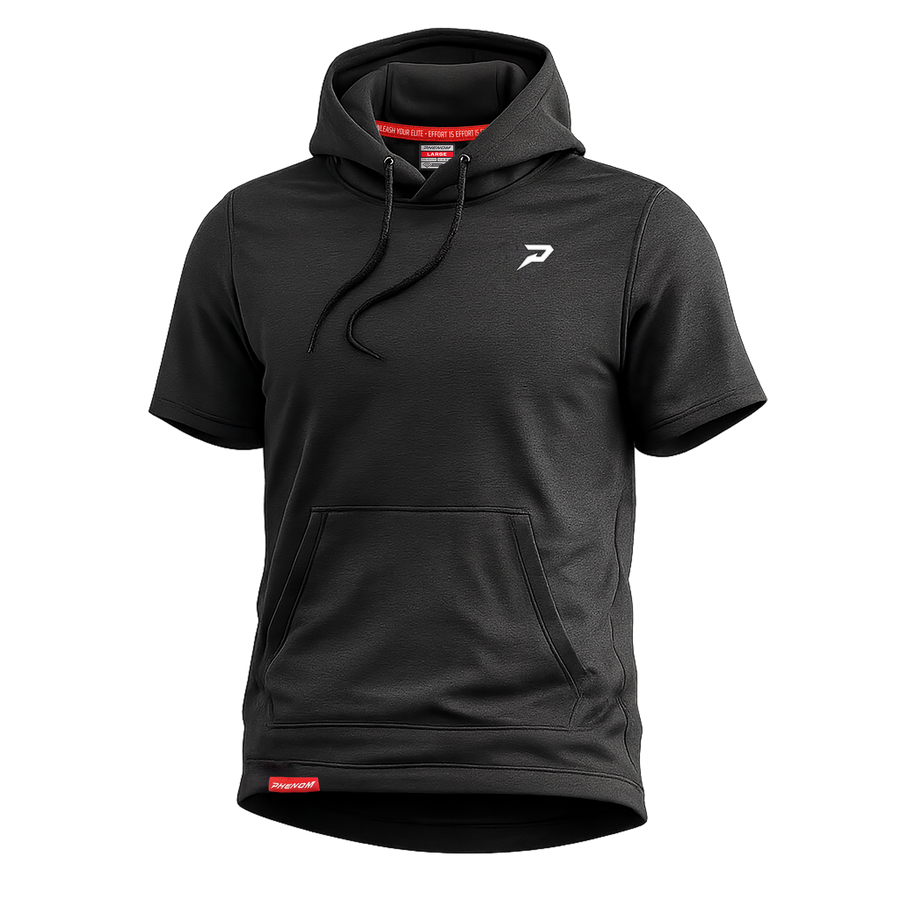 Nano Fleece SS Performance Hoodie - Heather Black
