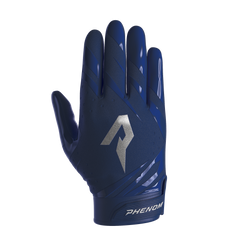 Phenom Elite Vapor-Stick youth football gloves — Navy Blue team color
