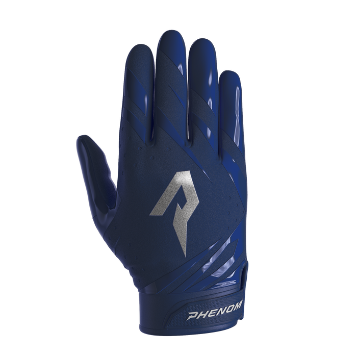 Navy blue youth football gloves shop