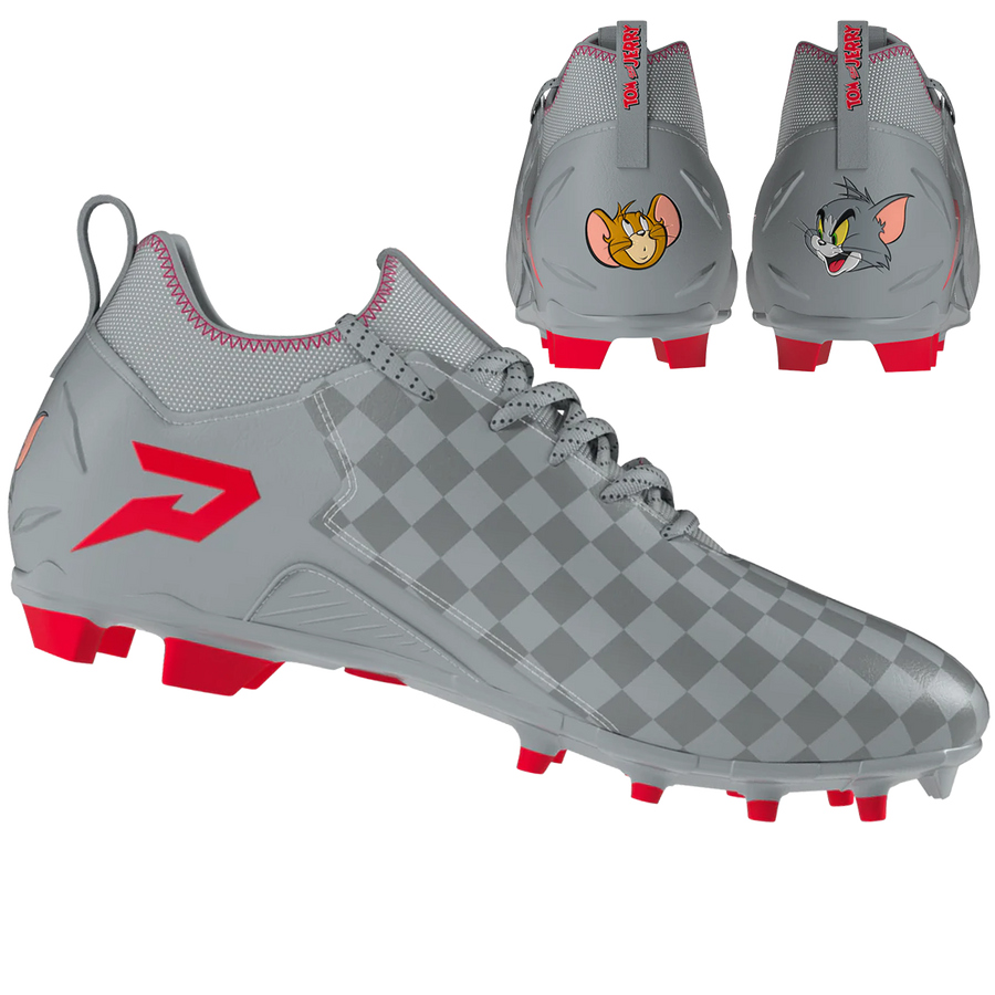 Tom and Jerry "Cheddar Chase" Football Cleats - Quantum Speed by Phenom Elite
