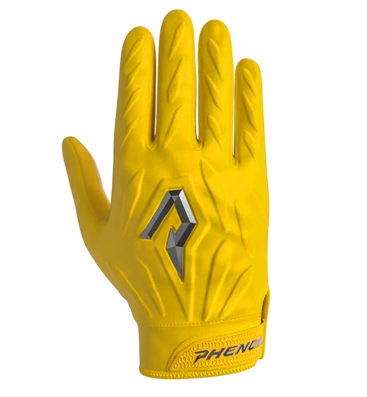 Phenom Elite Quantum Fierce Yellow Adult Padded Football Gloves S