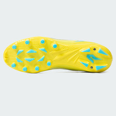 Phenom Elite SpongeBob football cleat — detailed view of yellow upper and cartoon graphics
